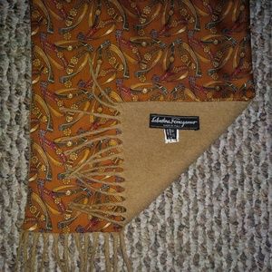 Rare Salvatore Ferragamo Silk/Cashmere scarf